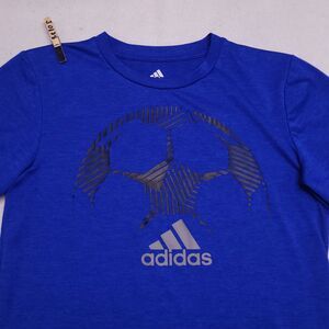 Adidas Casual Short Sleeve Graphic T-Shirt Youth Boys Size Large L Blue